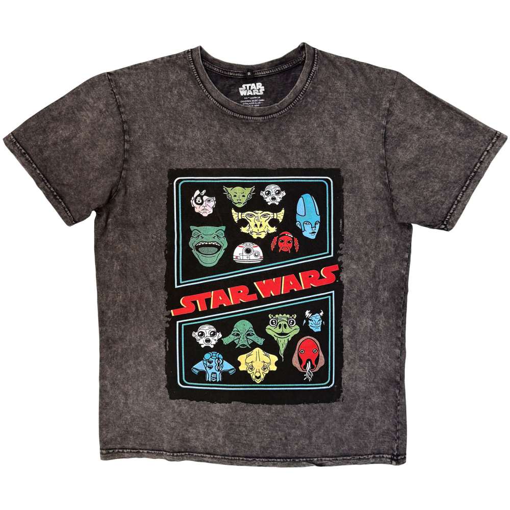 Disney Star Wars - Alien Heads Heren Tshirt - Grijs